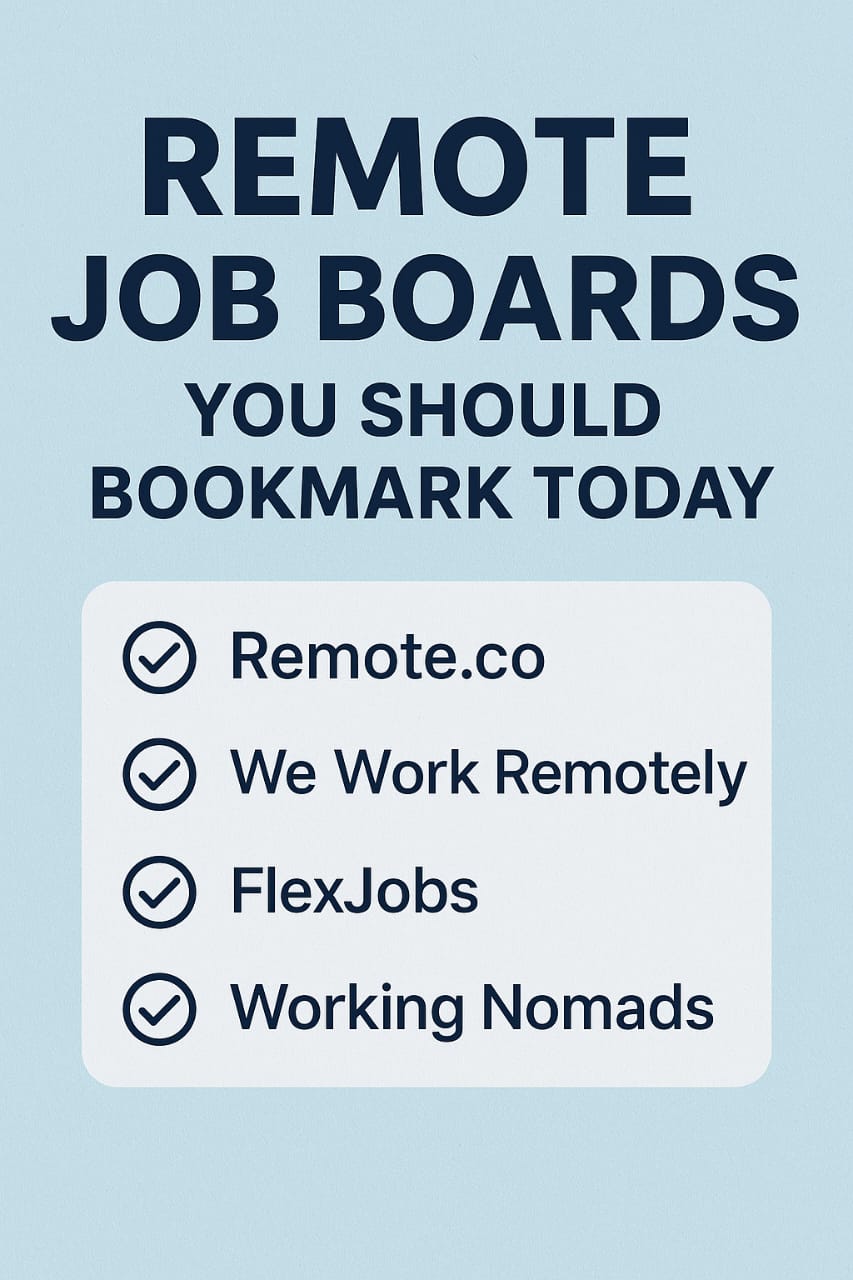 Remote Job Boards You Should Bookmark Today