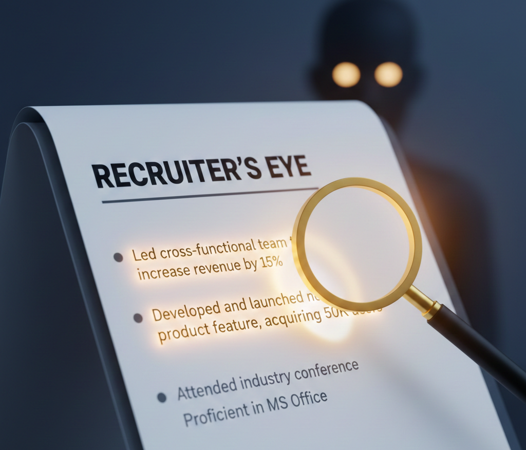 Why recruiters notice specific accomplishments first