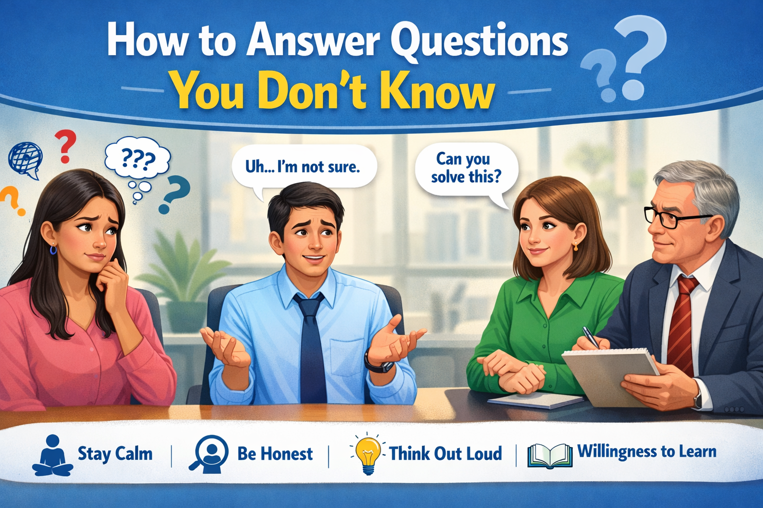 How to answer questions you don’t know
