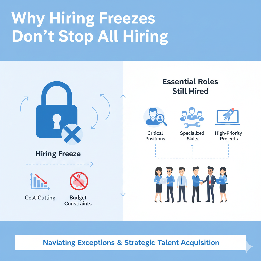 Why hiring freezes don’t stop all hiring