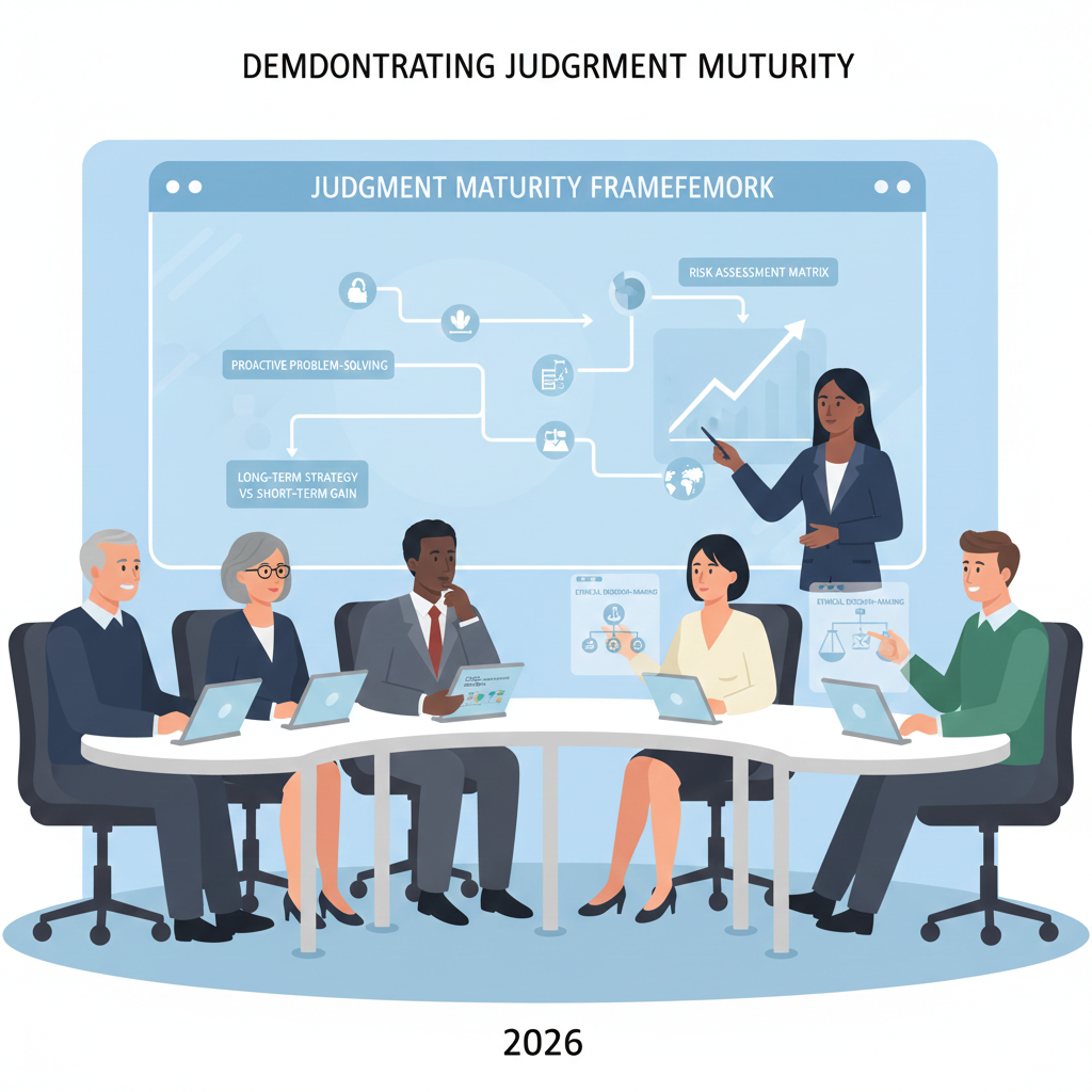 How candidates demonstrate judgment maturity