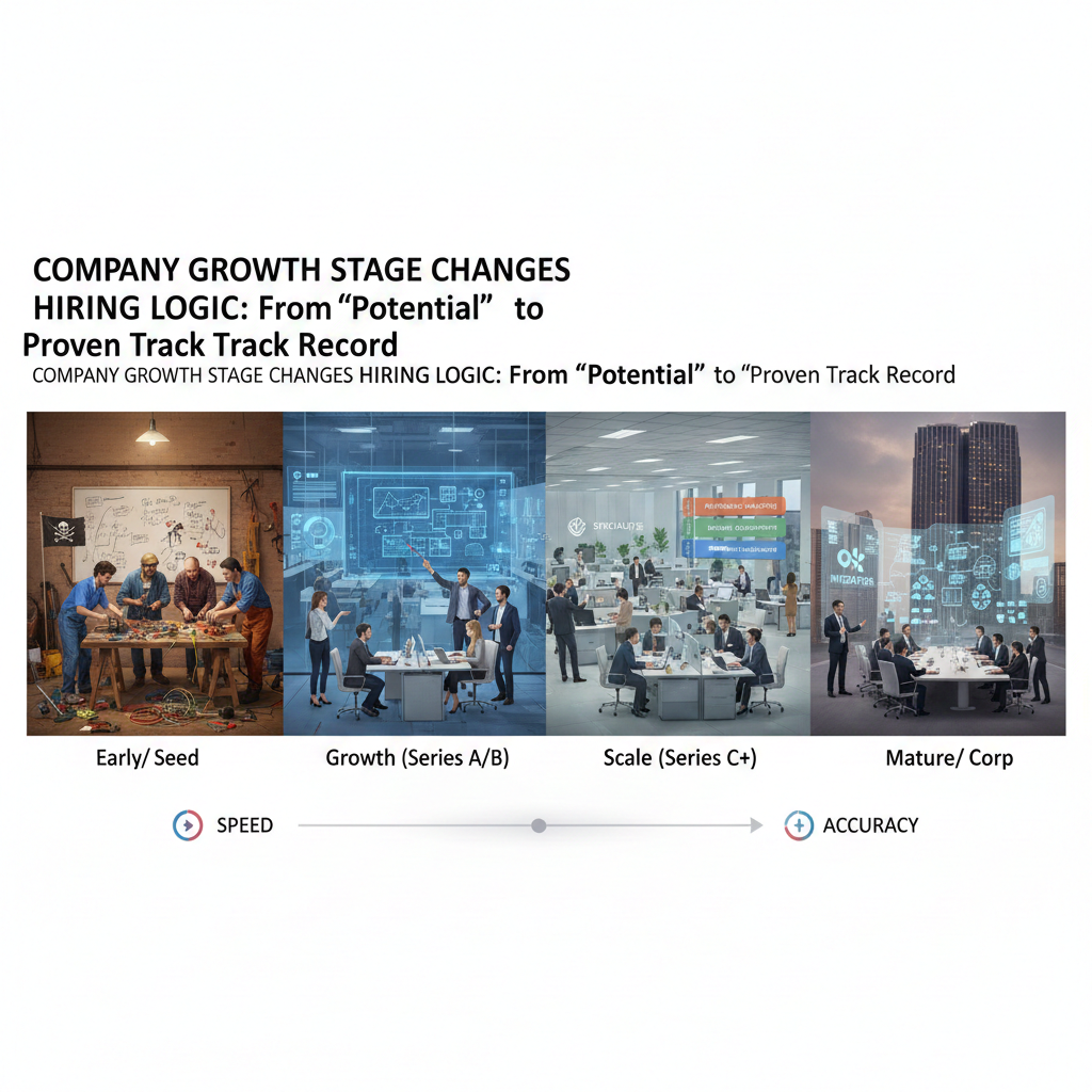 Why company growth stage changes hiring logic