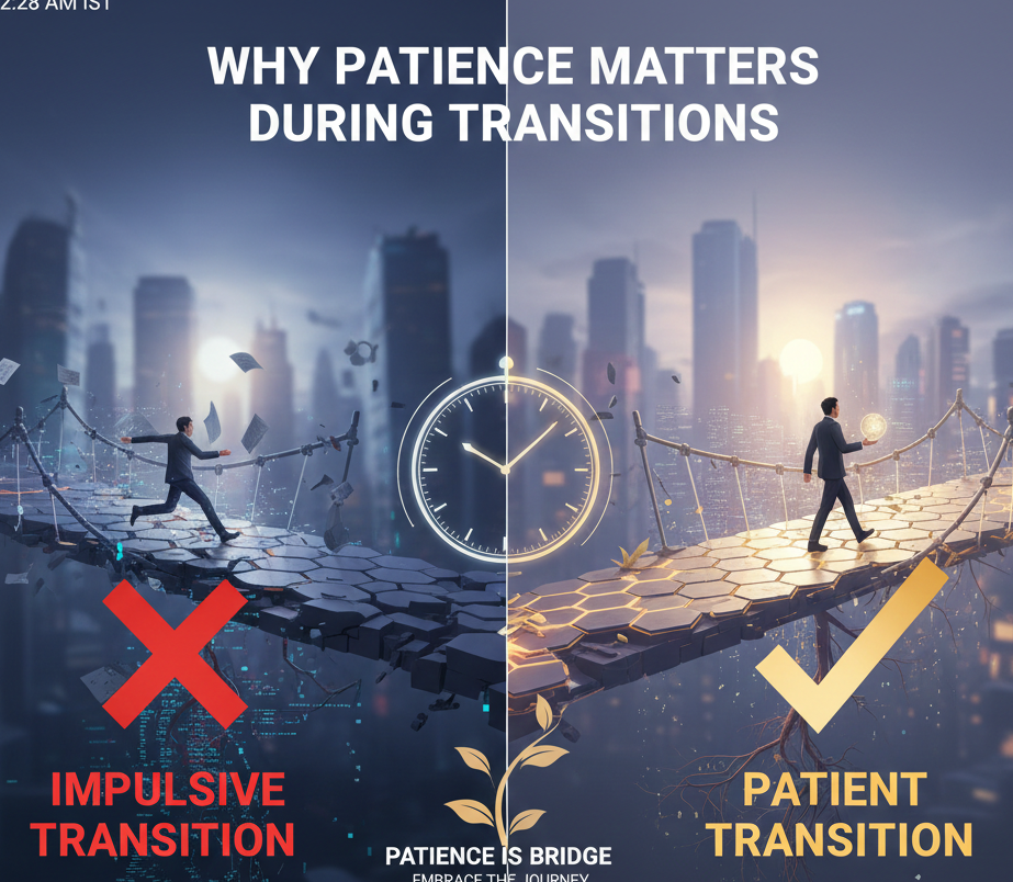 Why patience matters during transitions
