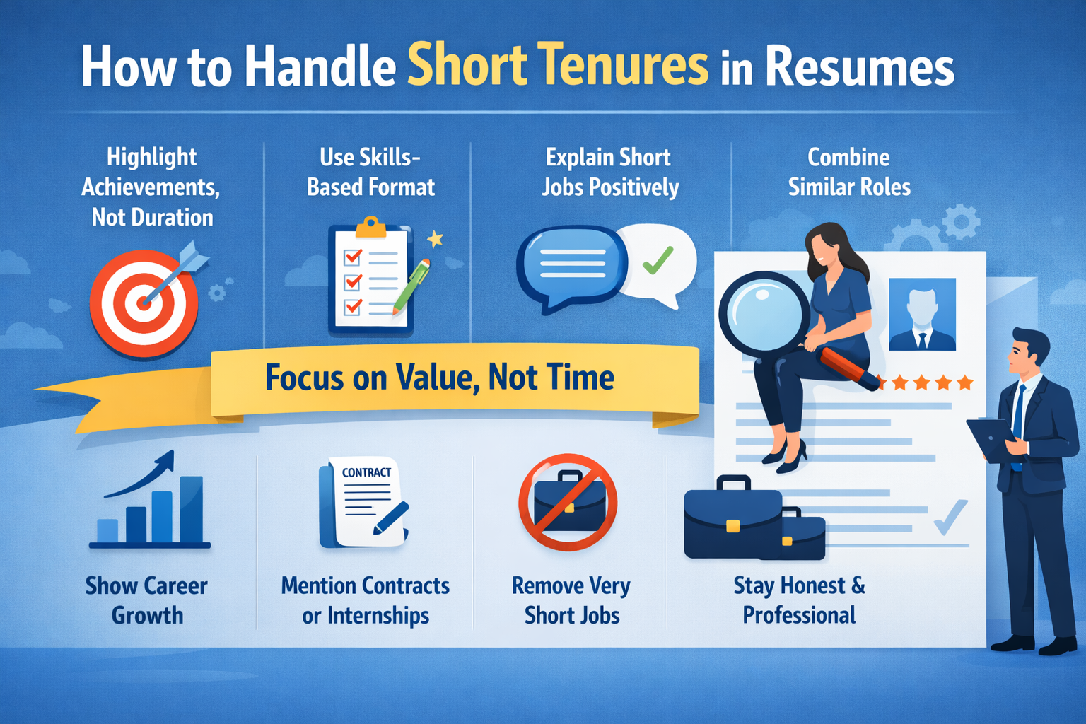 How to Handle Short Tenures in Resumes