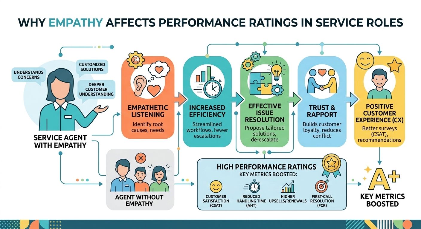 Why empathy affects performance ratings in service roles
