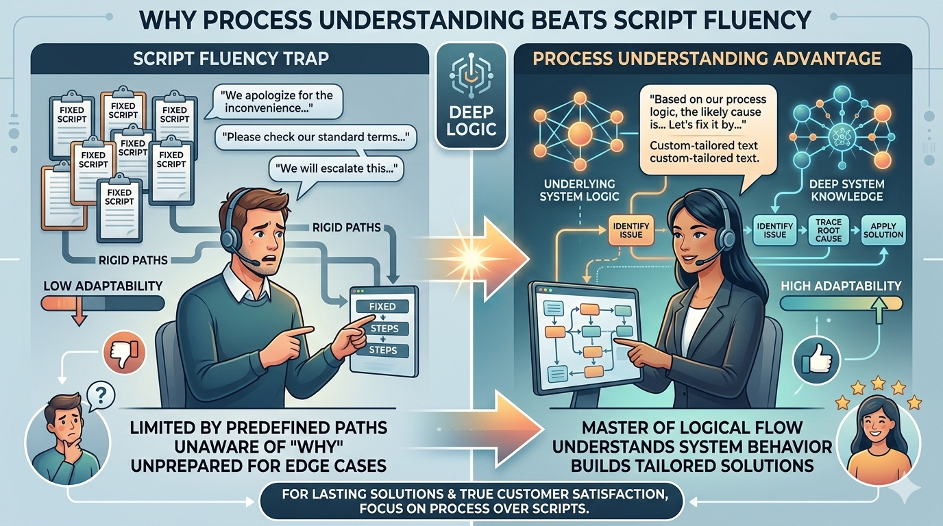 Why process understanding beats script fluency