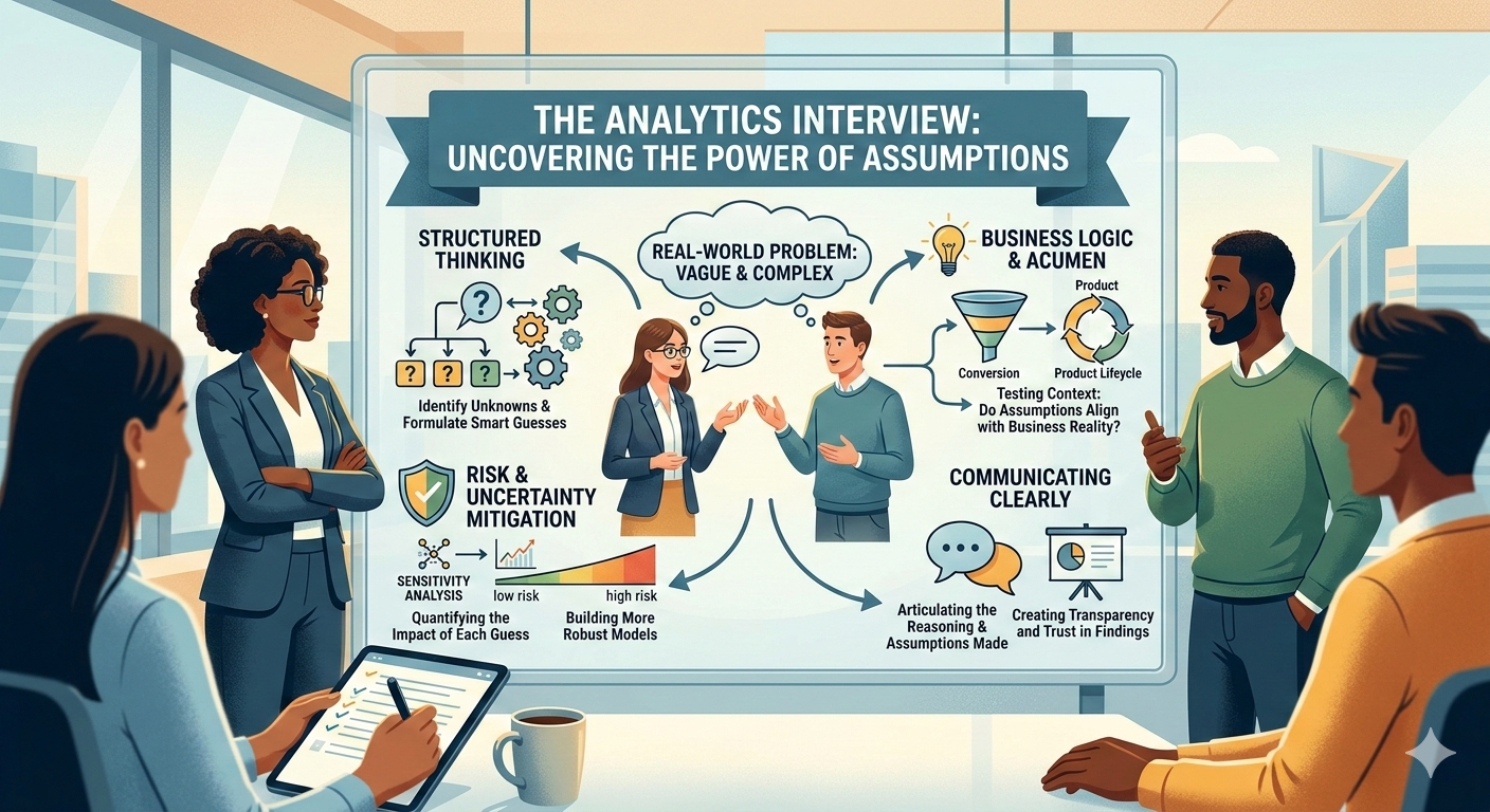 Why analytics interviews focus on assumptions
