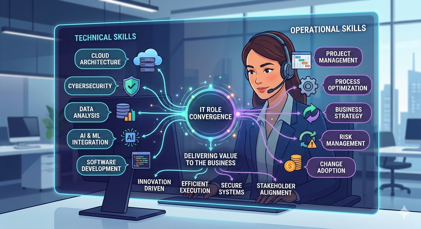 How IT roles blend technical and operational skills