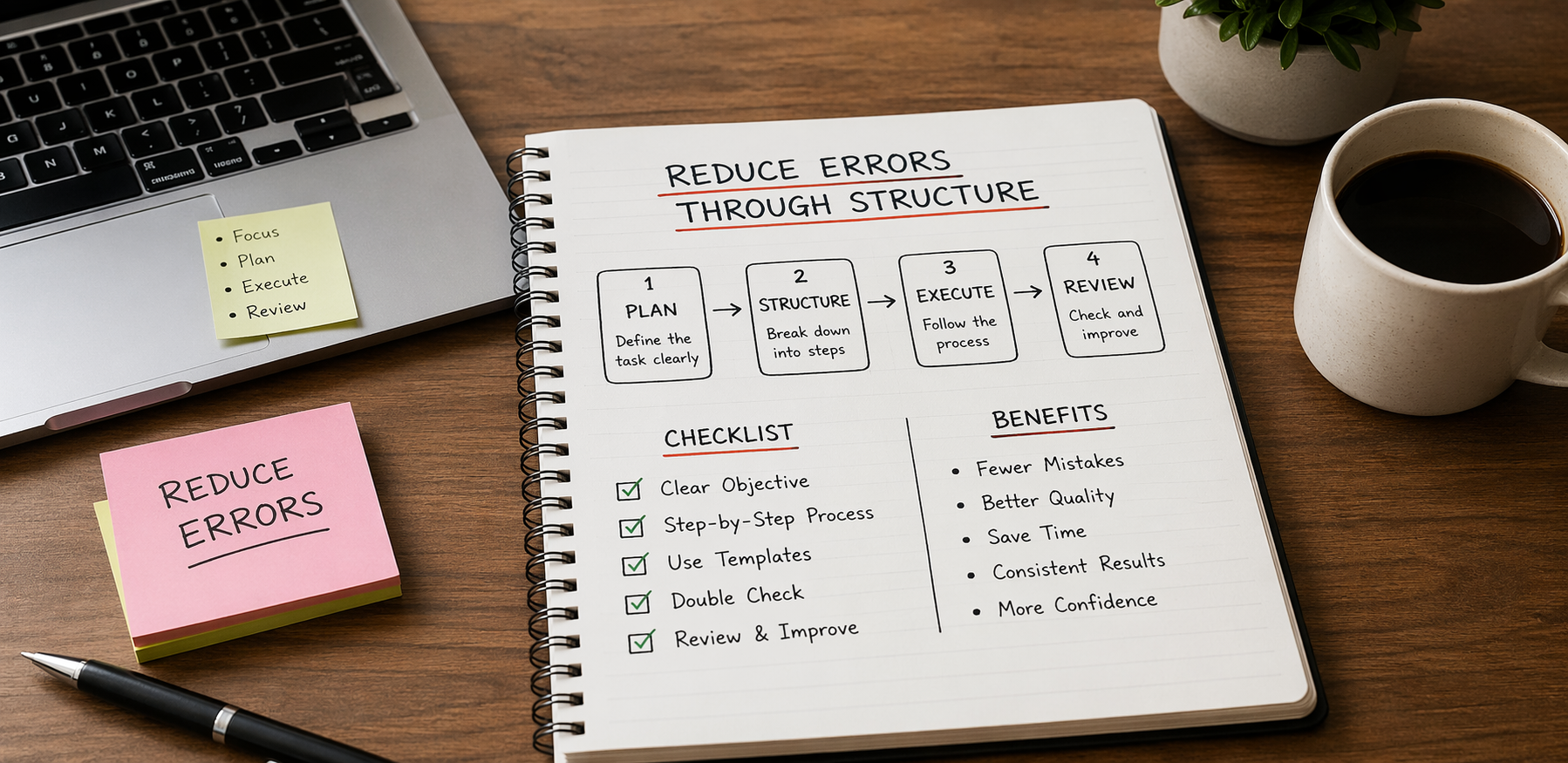 How to reduce errors through structure