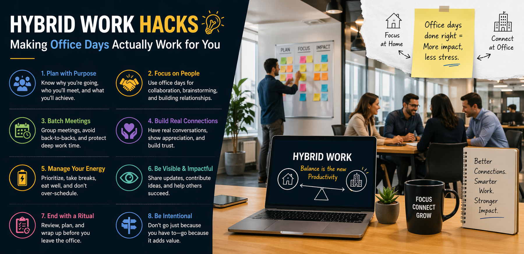 Hybrid Work Hacks: Making Office Days Actually Work for You
