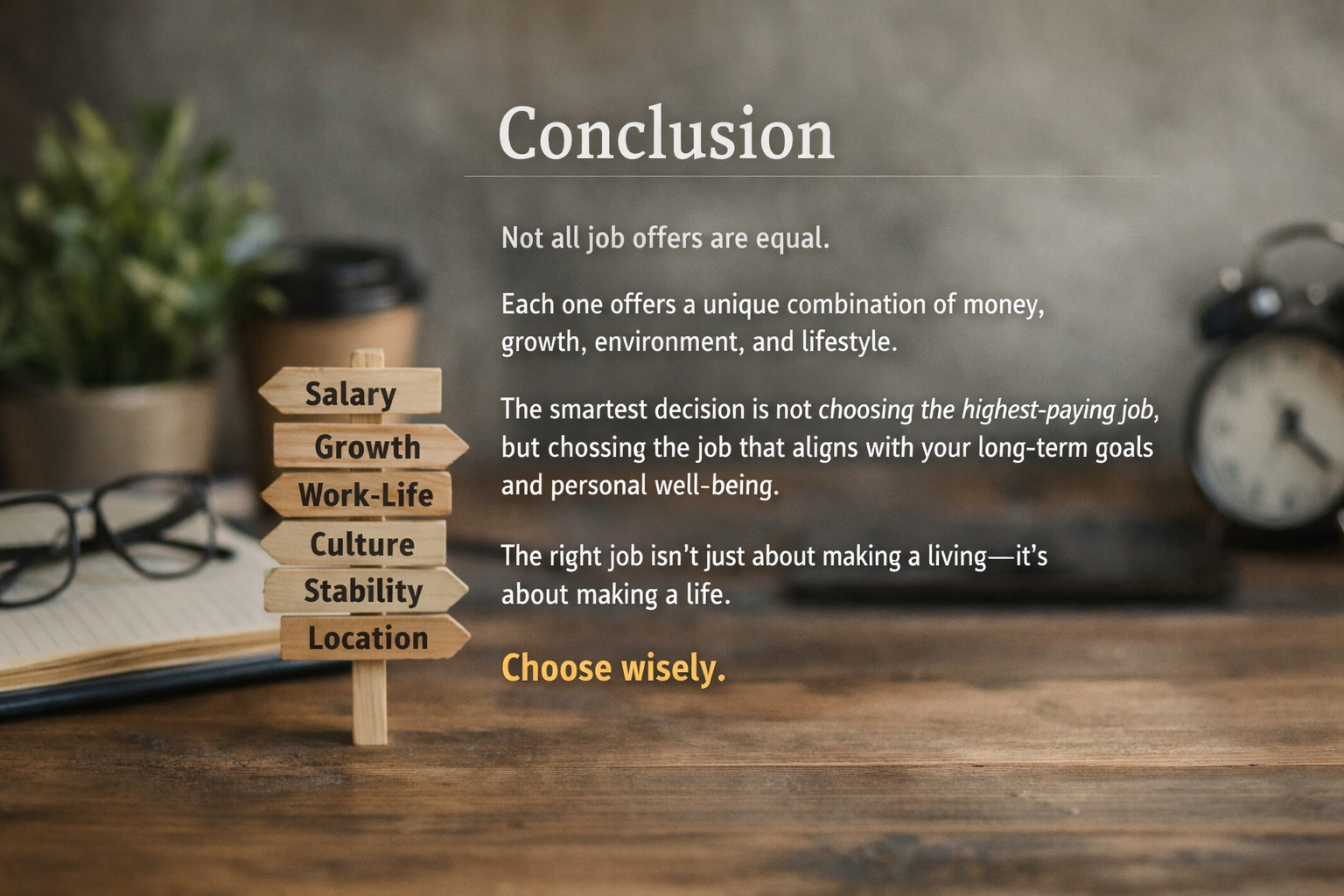 Why not all job offers are equal