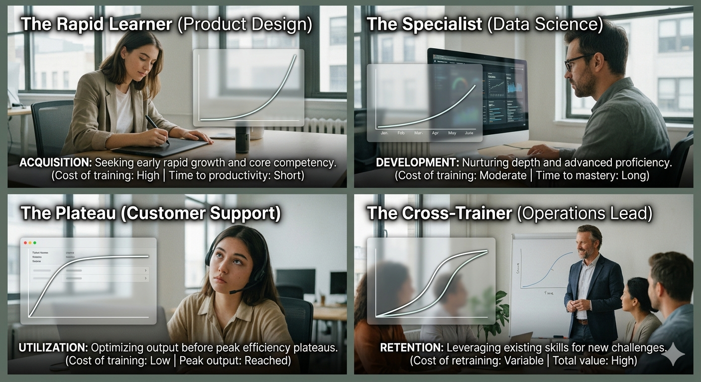 Why learning curves matter in role selection