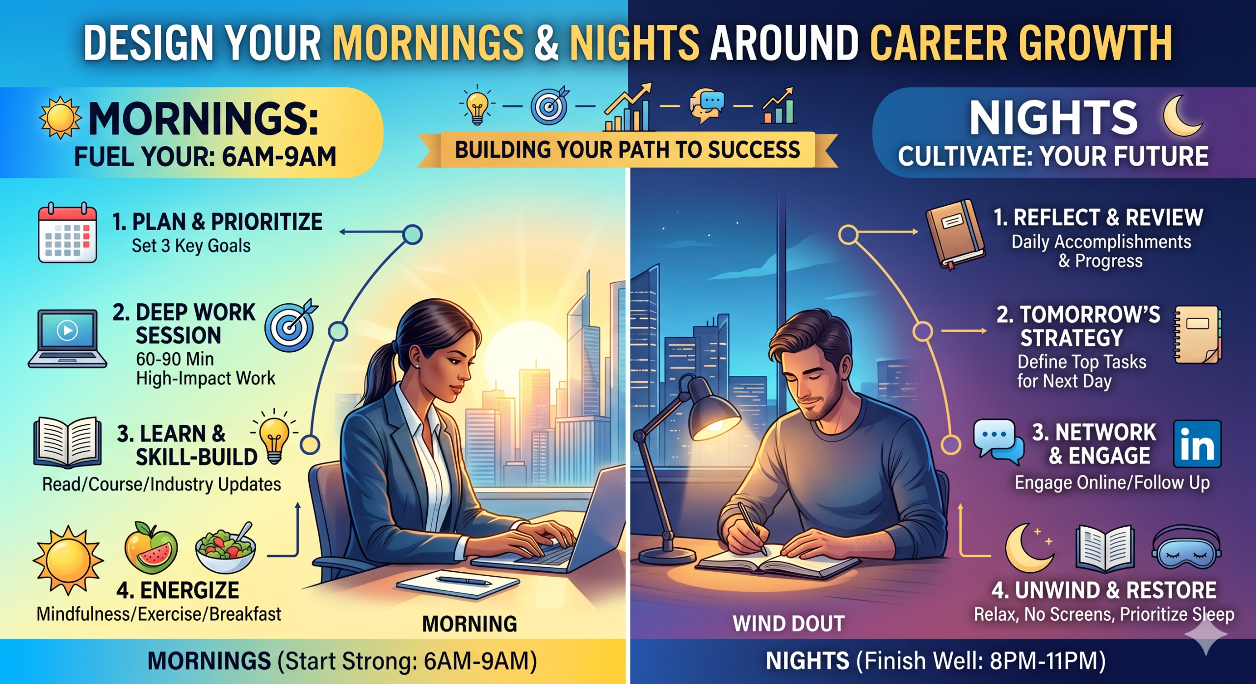 How to Design Mornings and Nights Around Career Growth