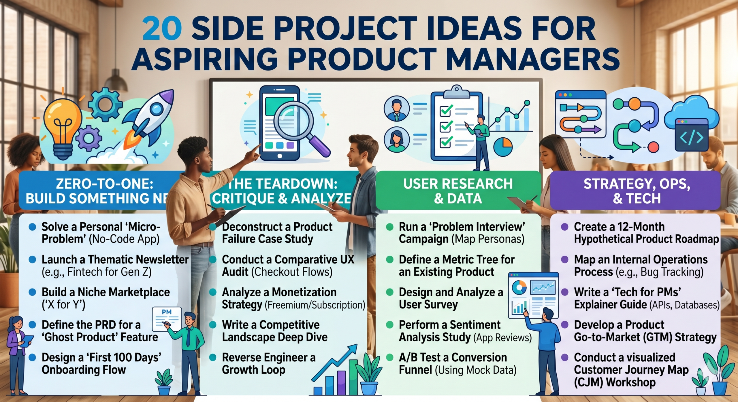 20 Side Project Ideas for Aspiring Product Managers