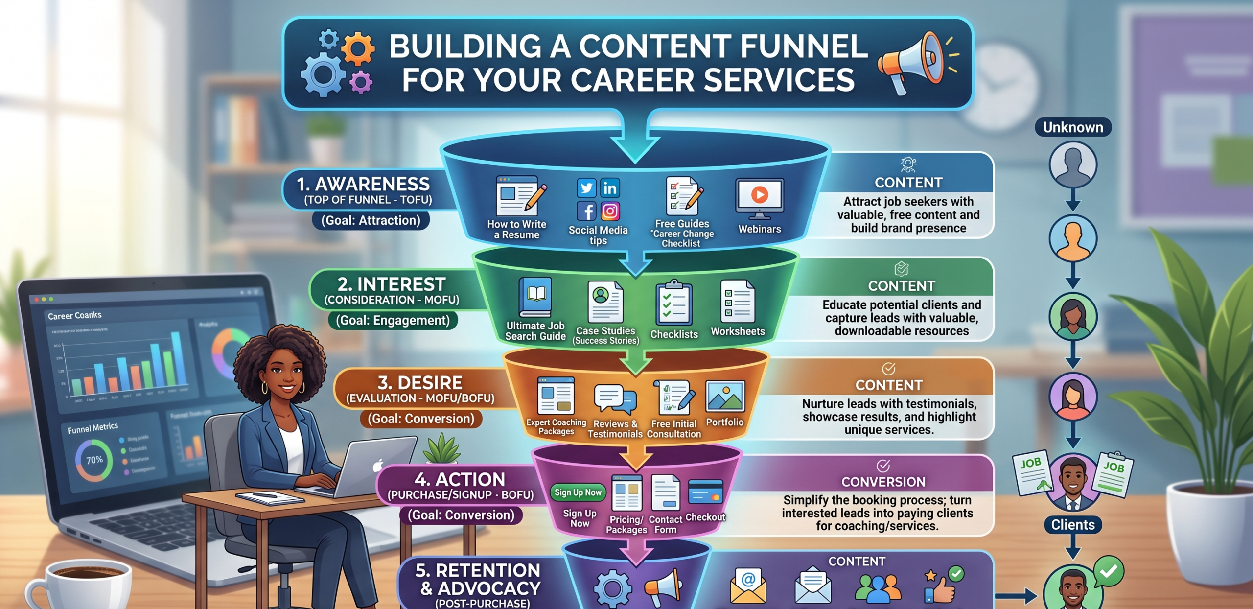 How to Build a Content Funnel for Your Career Services
