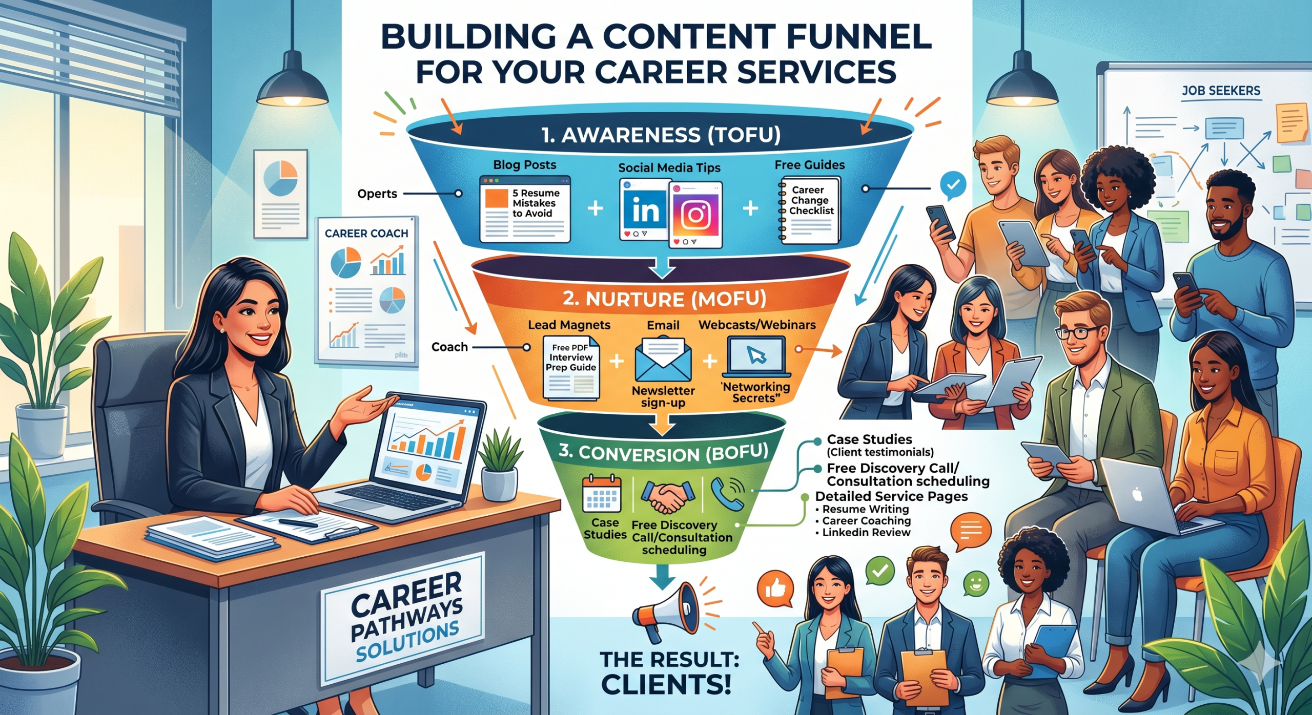 How to Build a Content Funnel for Your Career Services