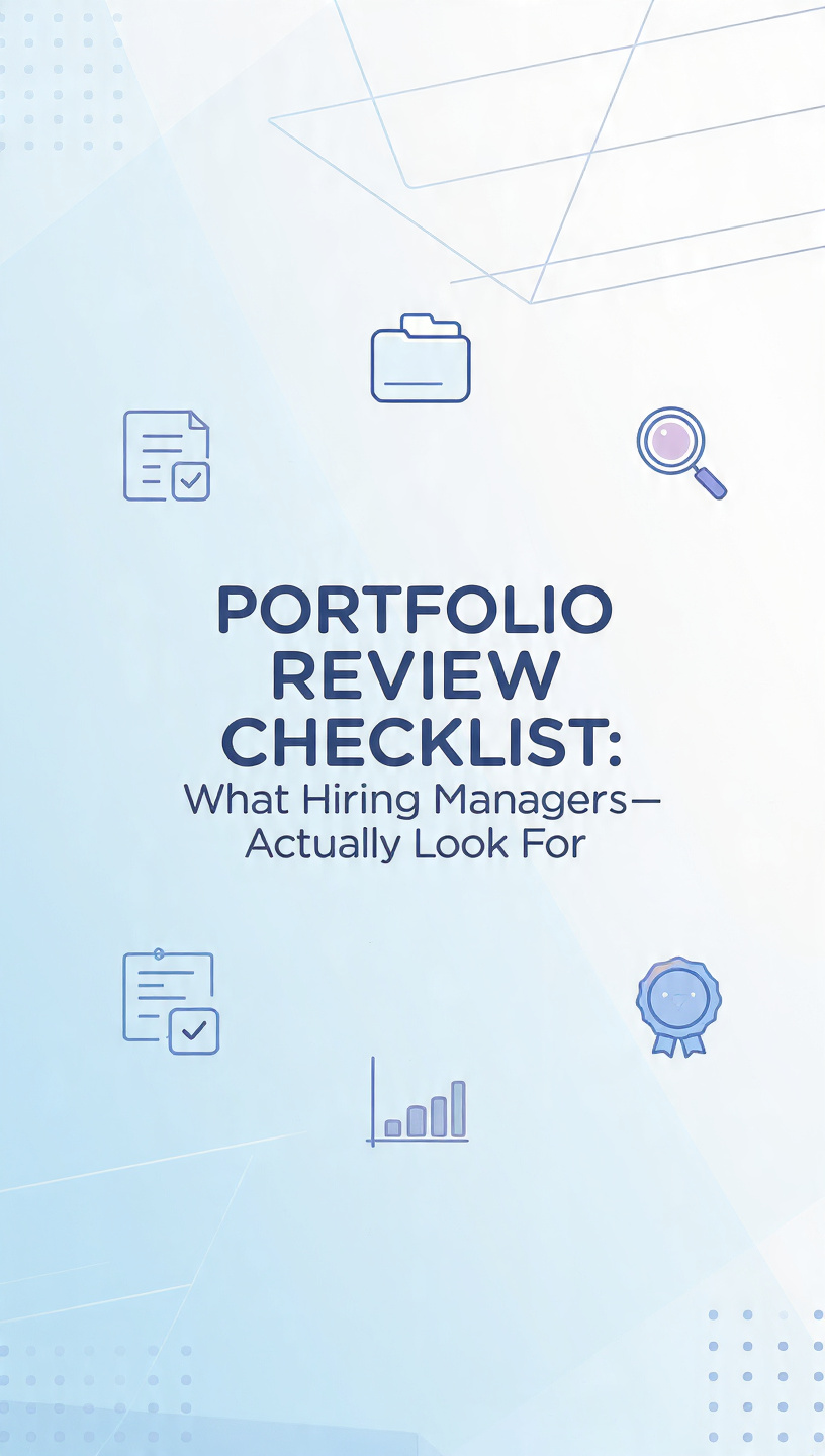 Portfolio Review Checklist: What Hiring Managers Actually Look For