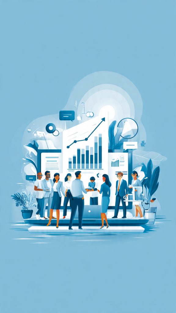Employer Branding ROI
Alt text: Professional employer branding themed banner showing a diverse team collaborating around a laptop in a modern office. The design highlights the topic “How to Measure Employer Branding ROI Beyond Follower Count” with business growth icons, employee engagement symbols, charts, and branding visuals in a clean blue corporate style.
