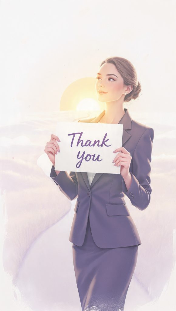 Shut Down a Side Hustle
create image A professional banner showing a woman holding a thank-you sign while looking confidently toward the future. The text reads "How to Shut Down a Side Hustle Gracefully." A simple illustration of a winding path leading to a sunrise symbolizes new opportunities and moving forward after closing a side hustle. The design uses a clean white background with subtle purple accents and a calm, positive atmosphere.